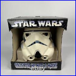 1997 Vintage Star Wars Don Post Stormtrooper Helmet Mask Prop Rare W Box Wear