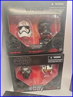 2015 Star Wars The Black Series Titanium Helmet Lot of 6 (01 02 03 04 05 08) NEW