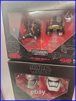 2015 Star Wars The Black Series Titanium Helmet Lot of 6 (01 02 03 04 05 08) NEW