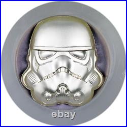 2020 $5 Niue Star Wars Stormtrooper Helmet Shape 2 oz. 999 Silver NGC MS70 FR