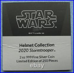 2020 Niue $5 Star Wars Helmet Collection Stormtrooper 2 oz. 999 Silver Disney