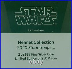 2020 Niue S$5 Star Wars RARE Stormtrooper Helmet Colorized 2 Oz HR NGC PF69 OGP