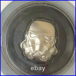 2020 Niue Star Wars Stormtrooper Helmet High Relief 2 oz Silver Coin NCG MS70