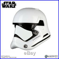ANOVOS STAR WARS LAST JEDI First Order Stormtrooper Helmet Movie Replica In Hand