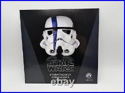 Anovos Limited Edition Star Wars Stormtrooper Commander Helmet Blue Variant NIB