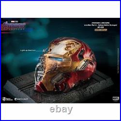Beast Kingdom Avengers Endgame Iron Man Mark 50 Battle Damaged Helmet IN STOCK