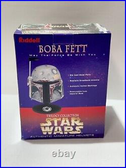 Boba Fett Mini Helmet Rare Star Wars Trilogy Collection Riddell 1997 New