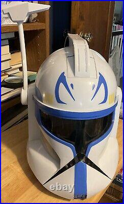 Captain Rex Clone Helmet Mask with Voice Sound Effect 2008 Star Wars