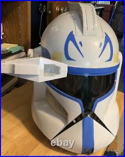 Captain Rex Clone Helmet Mask with Voice Sound Effect 2008 Star Wars