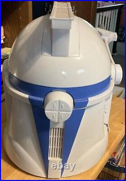 Captain Rex Clone Helmet Mask with Voice Sound Effect 2008 Star Wars