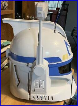 Captain Rex Clone Helmet Mask with Voice Sound Effect 2008 Star Wars