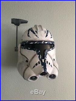 Captain Rex Star Wars The Clone Wars Replica Helmet Prop with Wall Mount