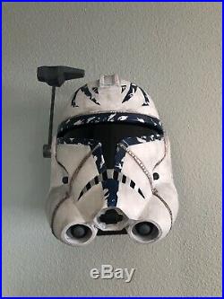 Captain Rex Star Wars The Clone Wars Replica Helmet Prop with Wall Mount