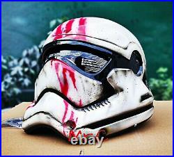 Custom Stormtrooper Classic White Blod Helmet Motorcycle (APPROVED DOT/ECE)