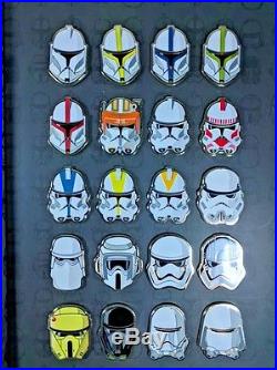 D23 Expo 2017 Disney Store Star Wars Storm Trooper Helmet 20 Pin Set LE 500