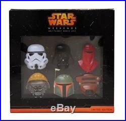 Disney 2015 Star Wars Weekends Helmets 6 Pin Set Stormtrooper Darth Vader LE1000