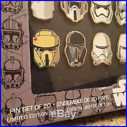 Disney D23 2017 Expo Exclusive Star Wars Storm Trooper Helmet 20 Pin Set LE500