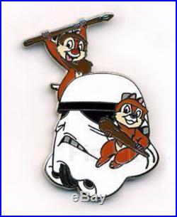 Disney Pin 61062 Star Wars Mystery Chip and Dale as Ewoks stormtrooper helmet