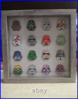 Disney Pin Star Wars Stormtrooper Helmets Mystery Complete Set 16 Pins LAST SET