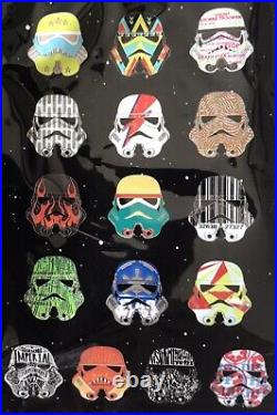 Disney Star Wars Set Of 16 Stormtrooper Helmet Mystery Pin Collection BRAND NEW