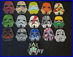 Disney Star Wars Set Of 16 Stormtrooper Helmet Mystery Pin Collection New Opened