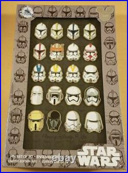 Disney Store D23 2017 Expo Star Wars Stormtrooper Helmet 20 Pin Set LE 500
