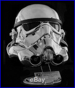 EFX #051 500 Made Star Wars Chrome Stormtrooper Helmet Exclusive LE 40th X Wing