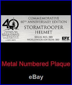 EFX #276 500 Made Star Wars Chrome Stormtrooper Helmet Exclusive LE 40th X Wing