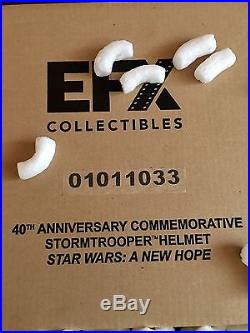EFX #466 500 Made Star Wars Chrome Stormtrooper Helmet Exclusive LE 40th X Wing