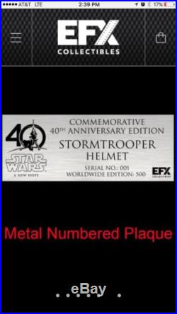 EFX Star Wars Chrome Stormtrooper Helmet Celebration 2017 Exclusive LE 238/500