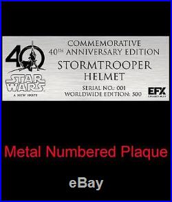 EFX Star Wars Chrome Stormtrooper Helmet Exclusive LE 500 40th X WING LUKE WEDGE