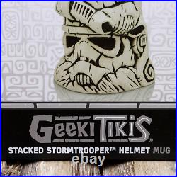 Geeki Tikis Star Wars Stacked Stormtrooper Helmet Tiki Mug NYCC 2022 Matte Glaze