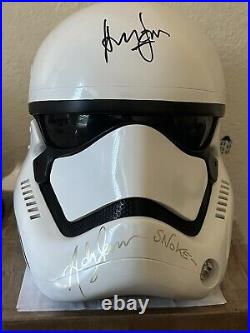 Harrison Ford And Andy Serkis Signed Star Wars Storm Trooper Helmet Beckett COA