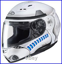 Hjc Cs-r3 Star Wars Storm Troopers Motorcycle Helmet Medium Free Silver Shield