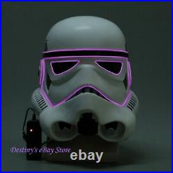 LED Star War White Solider Stormtrooper Helmet Halloween Cosplay Full Face Mask