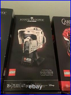 LEGO Helmet Lot Star Wars/Marvel Plus Imperial Probe-8 Total Sets All Brand New