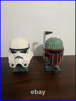 LEGO Star Wars Helmet Lot Stormtrooper (75276) & Boba Fett (75277)