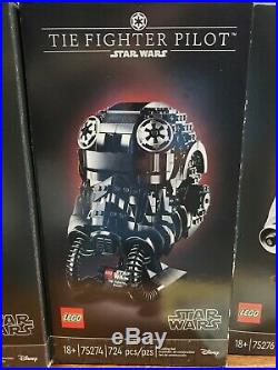 LEGO Star Wars Helmet Set Stormtrooper Boba Fett TIE Fighter Pilot