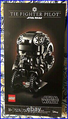 LEGO Star Wars Helmets TIE Fighter Pilot 75274 and Stormtrooper75246 BRAND NEW
