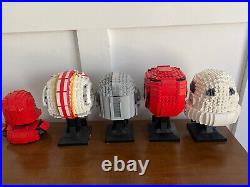 LEGO Star Wars Lot of 5 Helmet Collection Sith Trooper, Luke Skywalker, Carnage