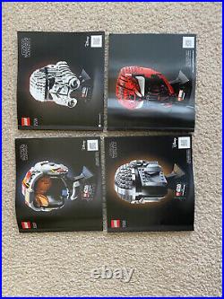 LEGO Star Wars Lot of 5 Helmet Collection Sith Trooper, Luke Skywalker, Carnage