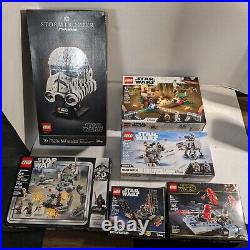 LEGO Star Wars Set Lot of 6 Stormtrooper Helmet Clone Scout Walker Micro Others