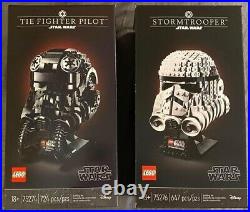LEGO Star Wars Tie Fighter Pilot Helmet 75274 & Stormtrooper 75276 NEW