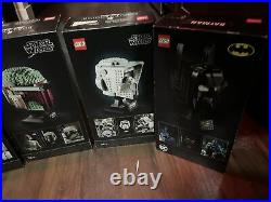 Lego Helmet Collection Lot Of 6 Star Wars DC Comics Sealed Brand New