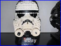 Lego Star Wars Boba Fett, Stormtrooper, Imperial Tie Fighter Pilot Helmet Busts