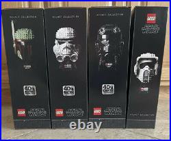 Lego Star Wars Lot Of 4. New Sealed! Helmet Collection, Fett, Trooper, Pilots