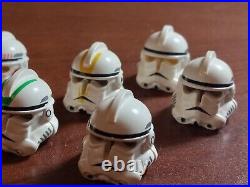 Lego Star Wars minifigure lot Clone Trooper Helmets Parts 7655 327th Corps 7260