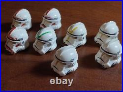 Lego Star Wars minifigure lot Clone Trooper Helmets Parts 7655 327th Corps 7260