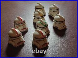 Lego Star Wars minifigure lot Clone Trooper Helmets Parts 7655 327th Corps 7260