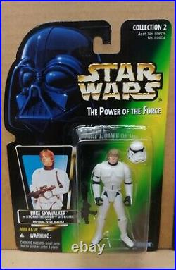 Luke Stormtrooper ERROR Set Unpainted Helmet Variants Star Wars POTF2 Power RARE